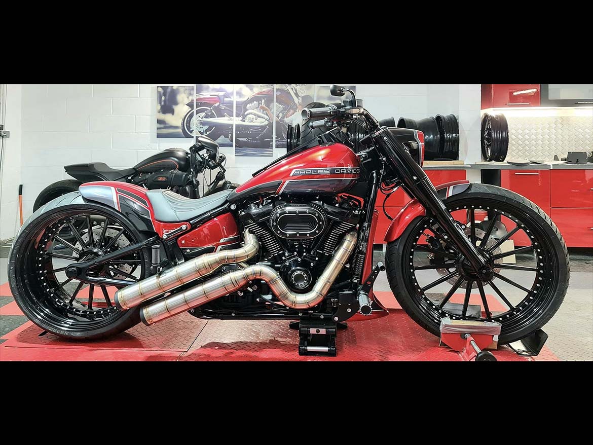 Moto Harley Davidson softail Red devil