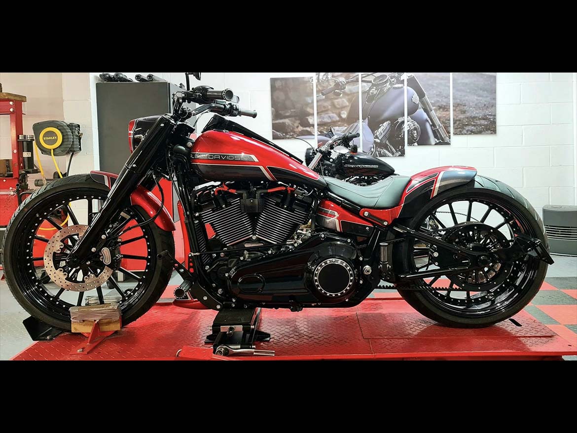 Moto Harley Davidson softail Red devil