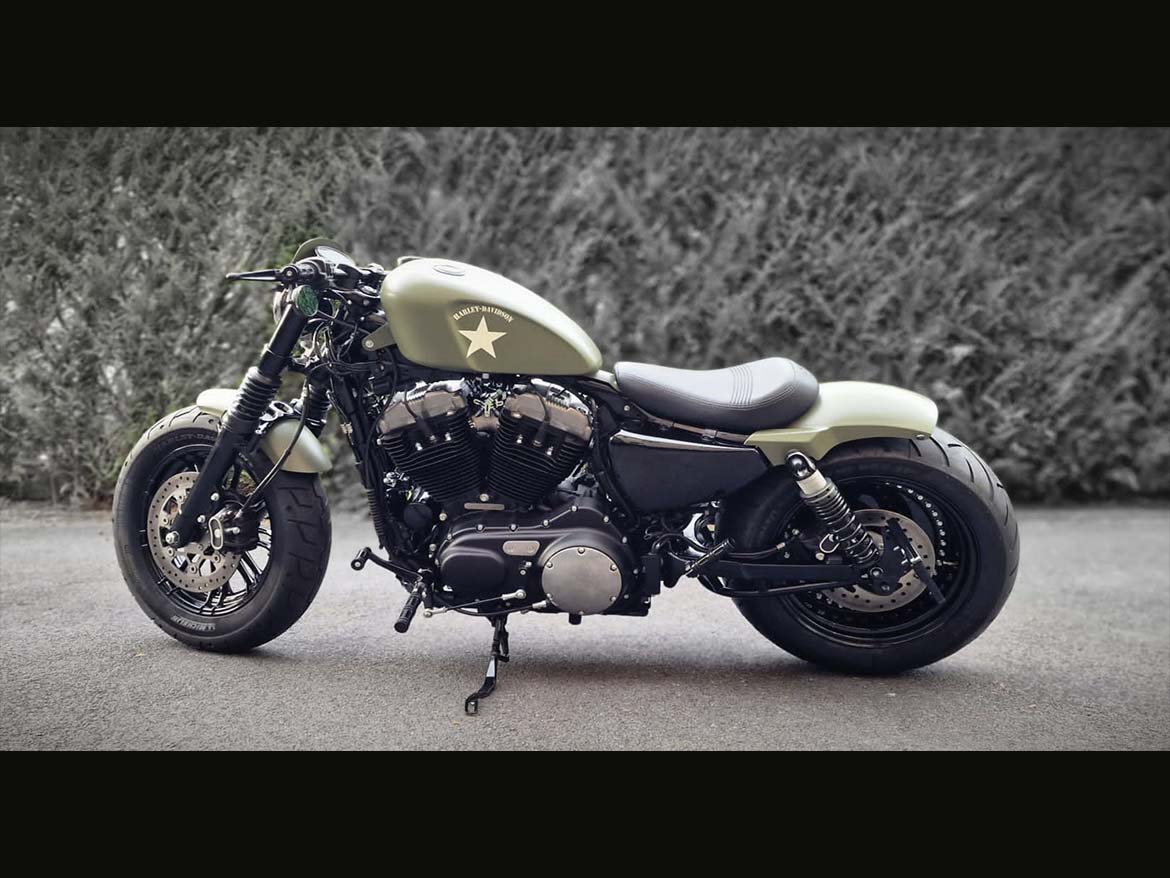 Moto Harley Davidson sporster Forty army custom 1200 